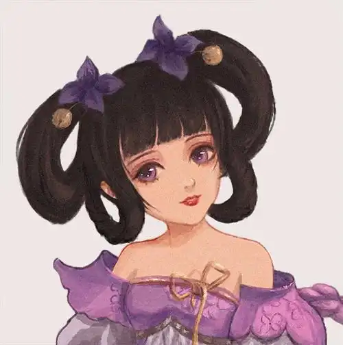 王者荣耀--小乔复古水彩头像 - 原创作品 - 站酷(zcool)