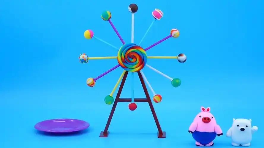 粘土做的五彩糖果摩天轮