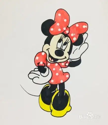 米妮的简笔画怎么画