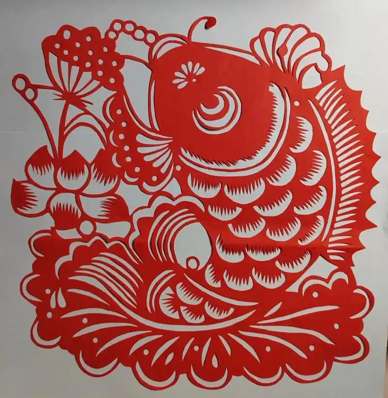 年年有余(鱼)剪纸刻纸 a3  纸大小,年年有余(鱼)剪纸刻纸 原稿可以