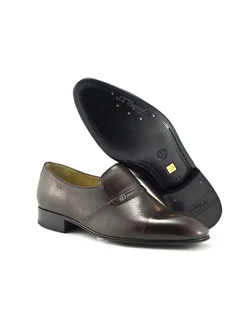 [ 都彭 ] 啡色牛皮商务正装男鞋