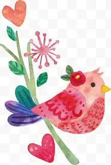 一只粉红色小鸟图片免费下载-一只粉红色小鸟素材-一只粉红色小鸟png