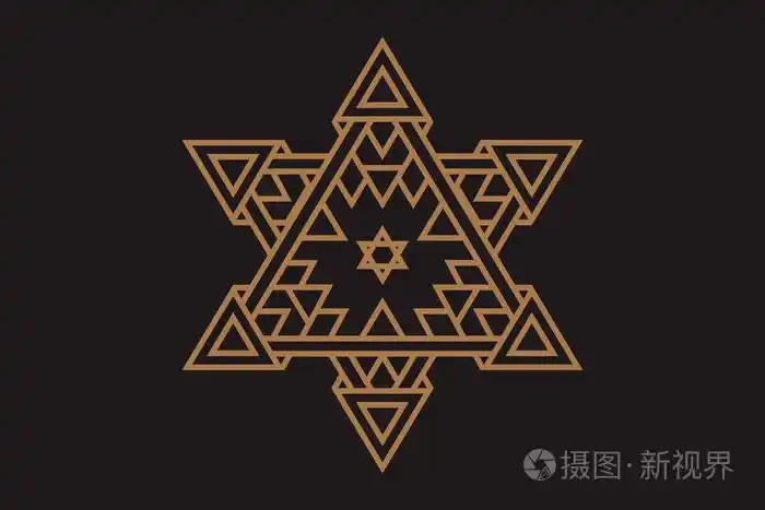 宗教,哲学,灵性,神秘符号的集合.大卫之星