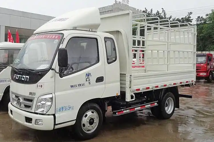 福田奥铃捷运88马力325米国五排半仓栅式轻卡载货车bj5041ccya1