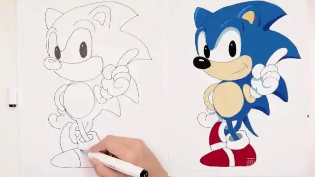 【手绘】如何画索尼克?