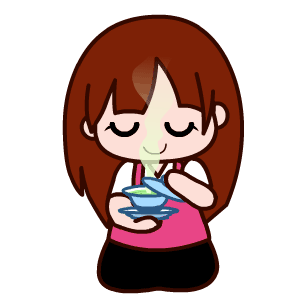 小女孩 端茶 热气腾腾 可爱