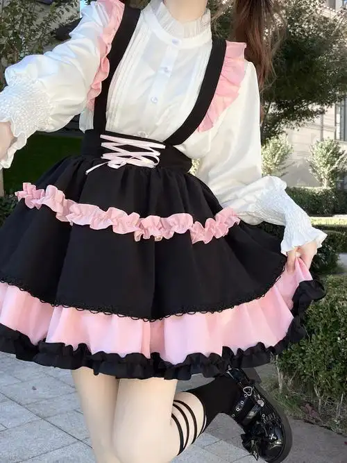 实拍 实价狗短sk大摆蓬蓬lolita洛丽塔半身裙可爱 - 17网