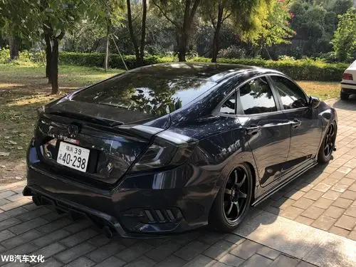 一切皆因速3!中山暗金蓝十代思域改装案例