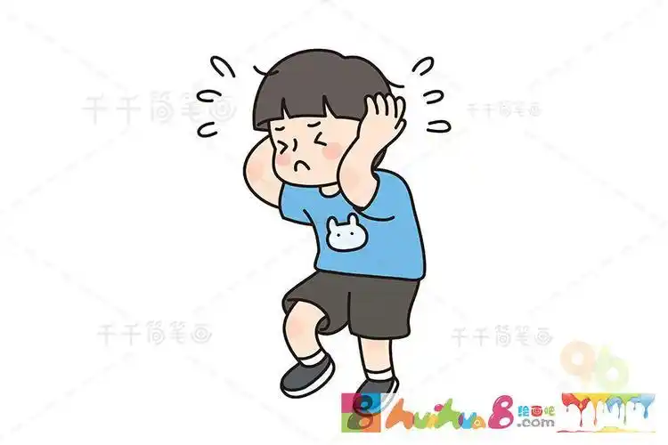 着急情绪表情图儿童简笔画