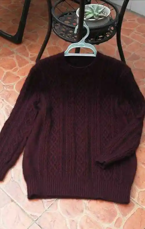 无名 男士棒针黑针黛貂扭花套头毛衣-编织教程-编织人生