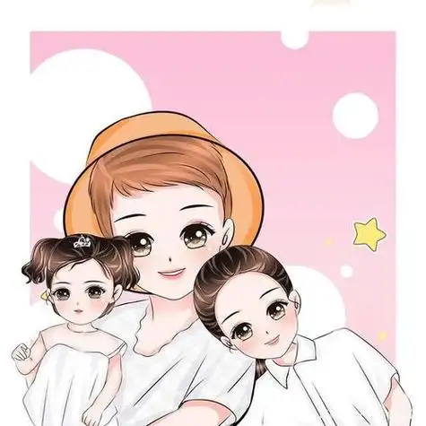 卡通家庭头像三个女儿 卡通头像图片大全 -【爱个性】