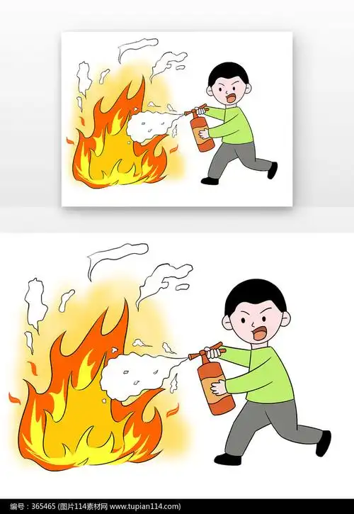 防火灾灭火器火焰