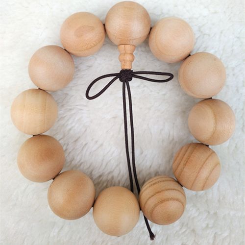 桃木佛珠手持念珠本命年木雕手串男女款情侣饰品手链送礼