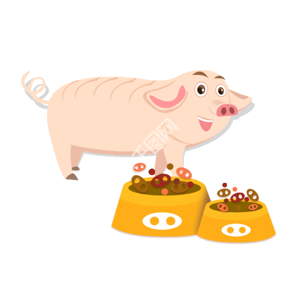 猪饲料矢量素材psd
