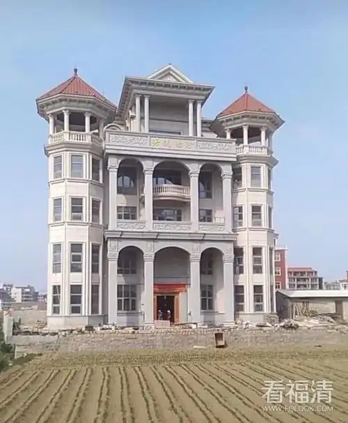 大门装修500万福清这个别墅太霸气