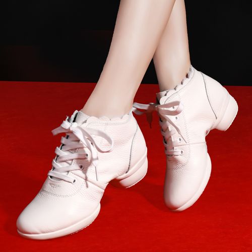 赛彩广场舞女鞋水兵舞鞋女真真皮夏季透气软底广场舞鞋