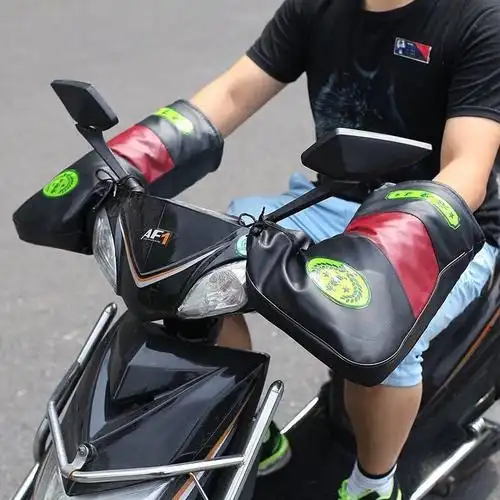 燃创摩托车125把套踏板电动车手套三轮车冬季保暖加厚防水车把手套男
