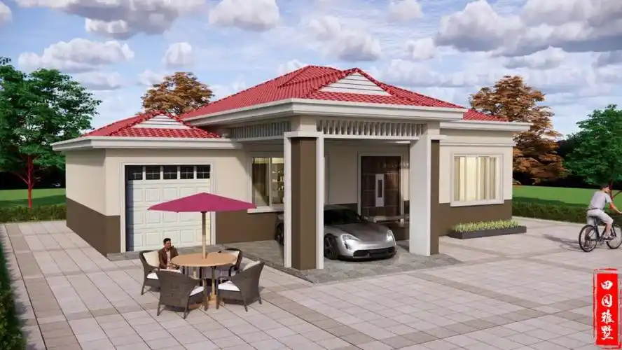 四川农村别墅设计166m15m一层欧式别墅