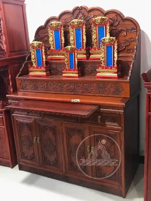 纯实木故宫红 十 宝石蓝  十 进口真金效果漆,高档牌位,神位#牌位