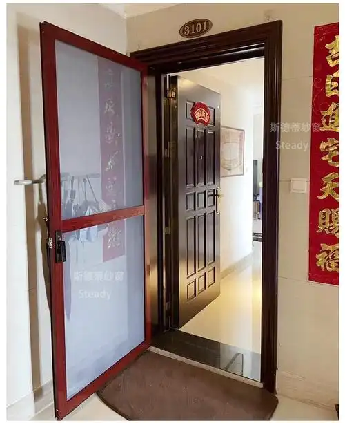 新款防蚊纱窗纱门平开成都金刚网防盗纱门铝合金阳台防蚊鼠平开高清