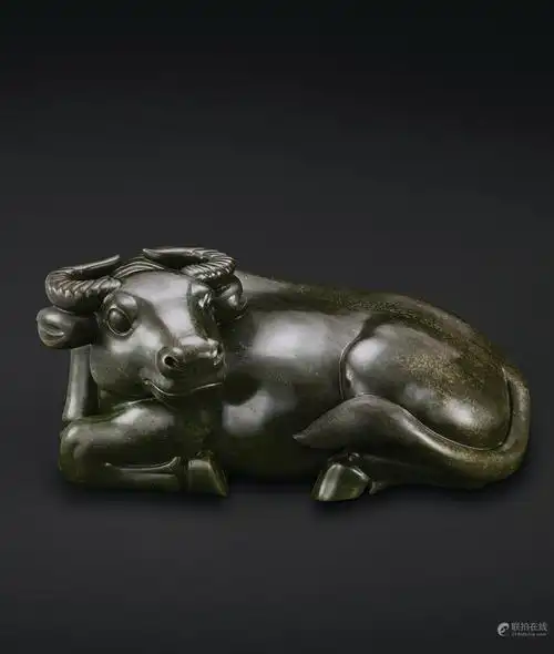 62厘米馆藏青玉卧牛领衔台北宇珍2021春拍