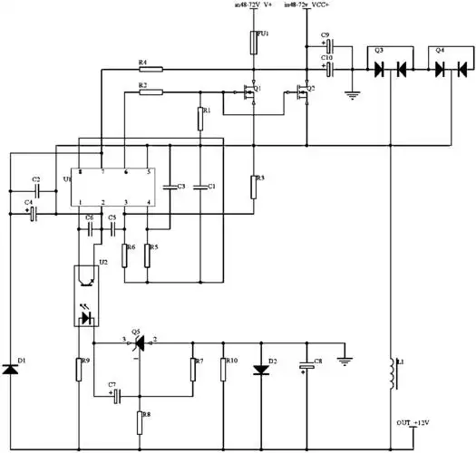 一种电动车专用的dc62dc12v20a转换器