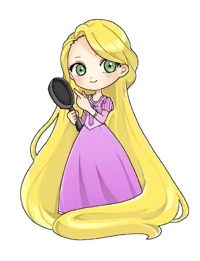 可爱版的迪士尼公主爱洛公主像是洋娃娃艾莎女王变成小仙女