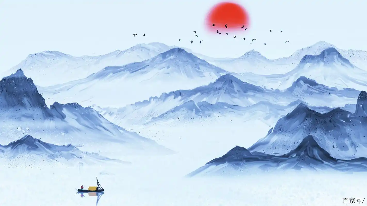 水墨风插画 | 纵情山水,逍遥无穷!