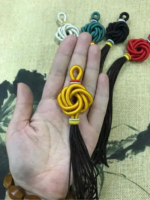来一组五行曼陀罗绕线钥匙链-编法图解-作品展示-中国结论坛