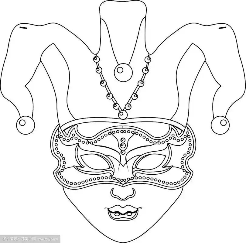 戴小丑帽的面具