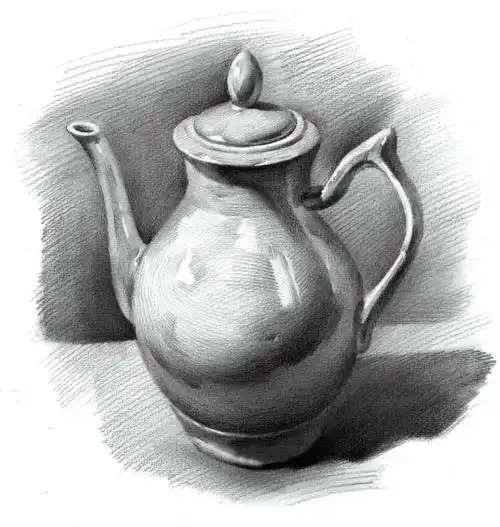 素描静物陶罐练习