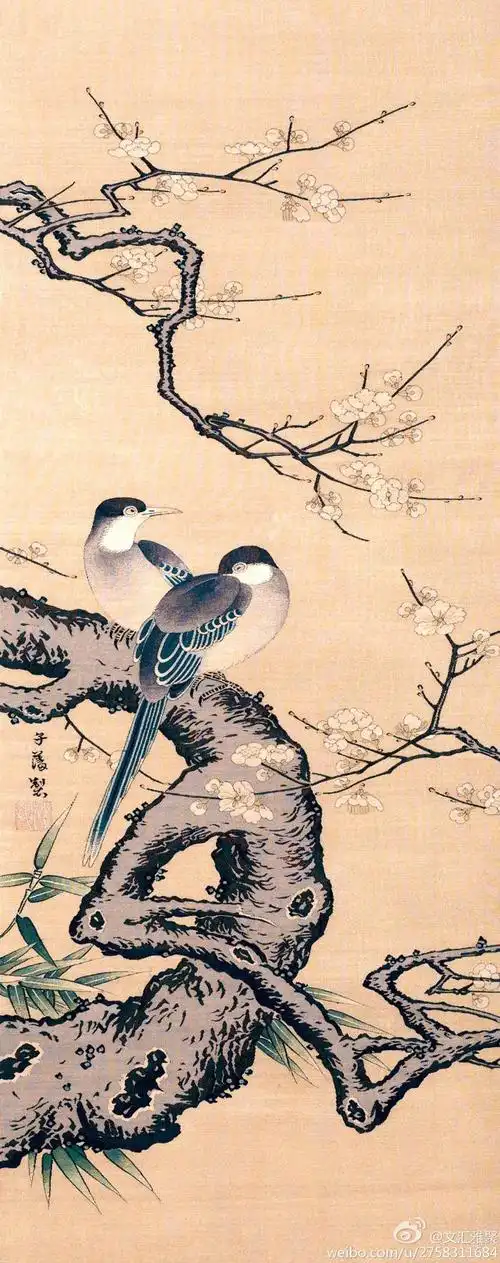 故宫博物院十大国宝——(南宋)沈子蕃《缂丝梅鹊图》