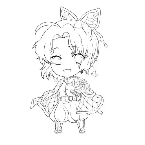 一起画画吧鬼灭之刃同人之蝴蝶忍