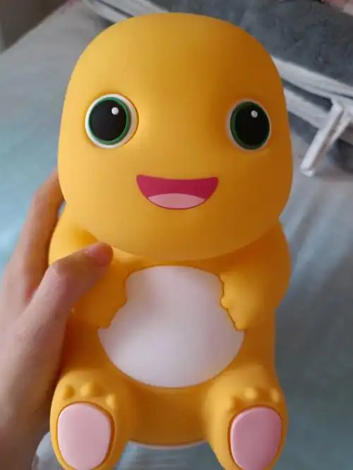 当我跟男朋友发了奶龙之后  没过几天就收到了一个小奶龙的台灯  开心