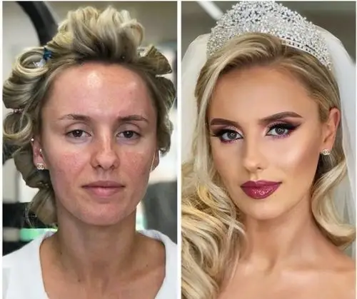 24张对比照片 让你惊叹新娘化妆前后差别多么巨大!