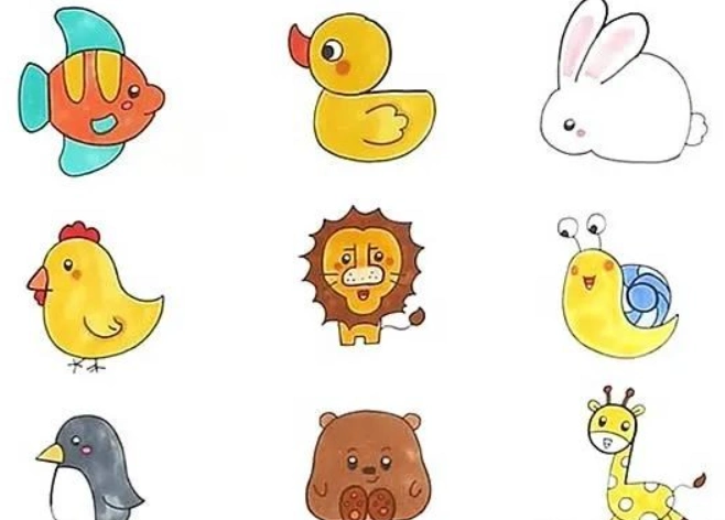 1- 10数字画动物