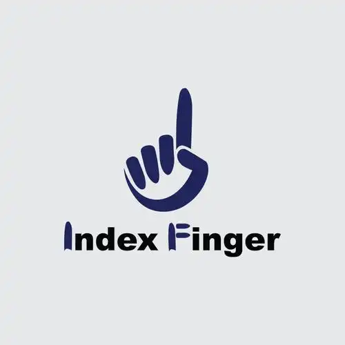 抽象矢量手指标志设计