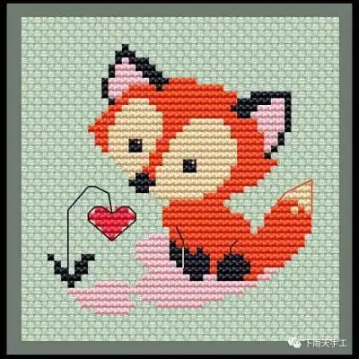 十字绣图纸可爱的小狐狸