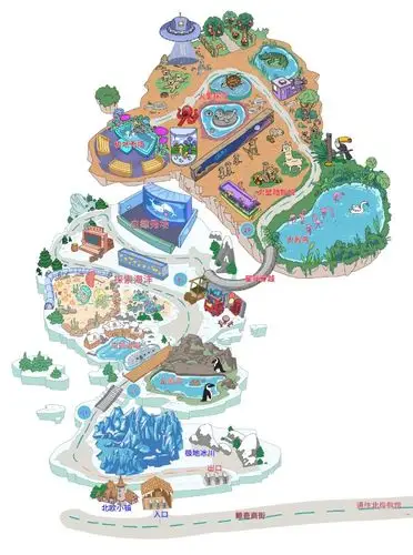 景区地图-哈尔滨极地馆官方网站:白鲸表演 原创版权