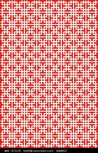 传统窗格纹雕刻图案