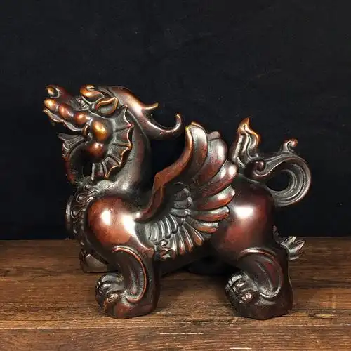 厂家批发古玩杂件做旧仿古铜貔貅摆件一对客厅摆件金属工艺品新品