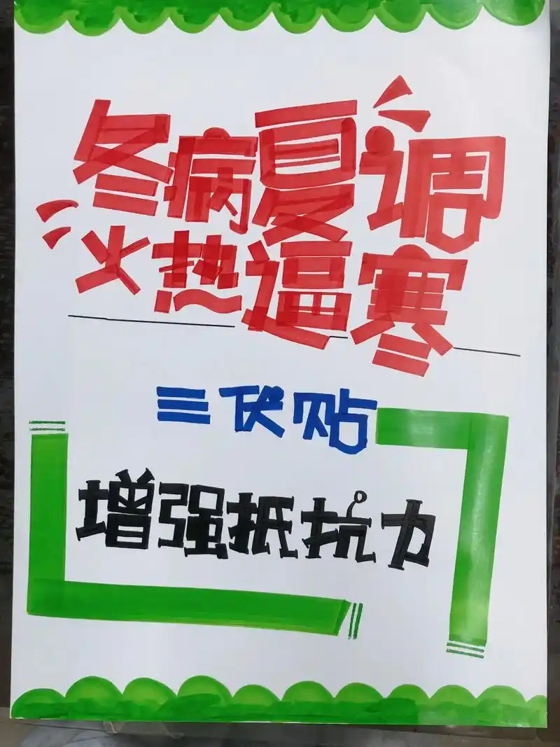 三伏贴来老～#pop手绘海报 #药店小姐姐在岗的一天 - 抖音