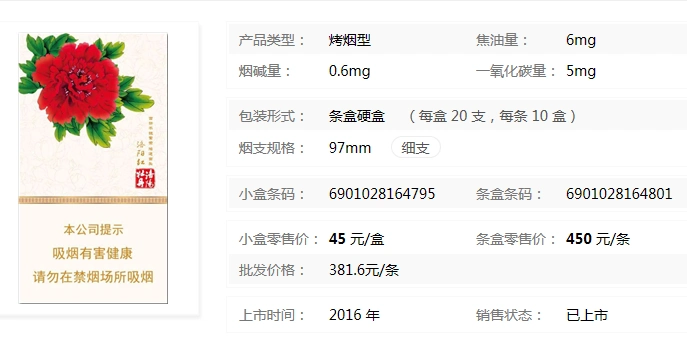 黄金叶洛阳牡丹烟价格|2018黄金叶洛阳牡丹烟细支香烟报价表 洛阳牡丹