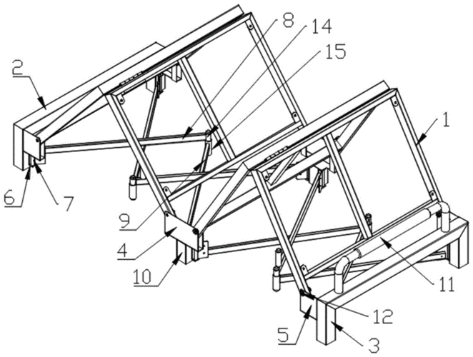 一种四折梁翻式折叠床的制作方法