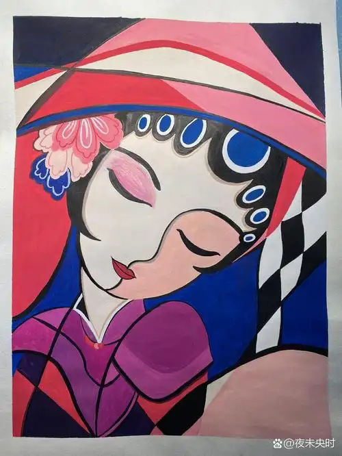 装饰画——人物 装饰画人物临摹美女姐姐,我好爱😍😍😍