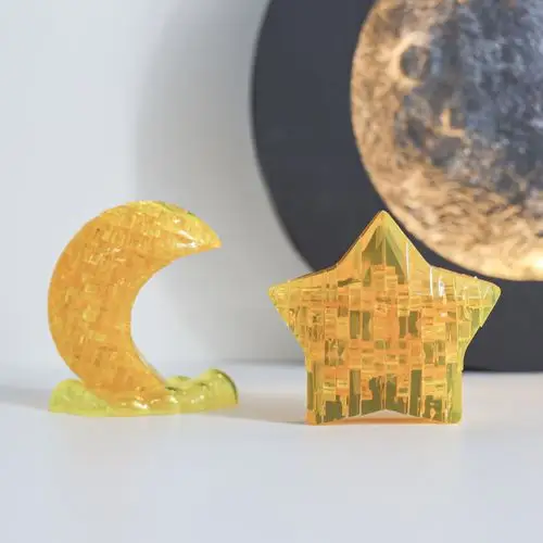 水晶拼图立体3d宇宙星球模型大人减压透明地球成年女生手工diy玫瑰