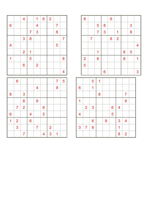 九宫格数独题目图片版doc60页