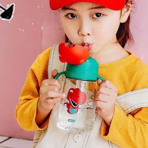 儿童水杯 吸管杯 防摔 透明大额优惠券