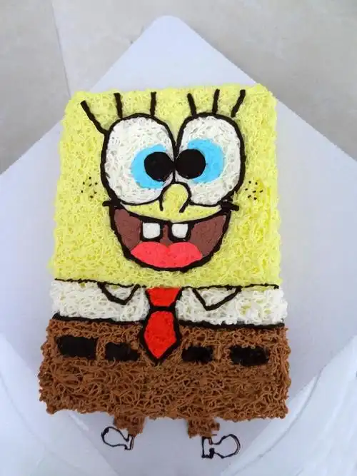 儿童蛋糕 海绵宝宝生日蛋糕