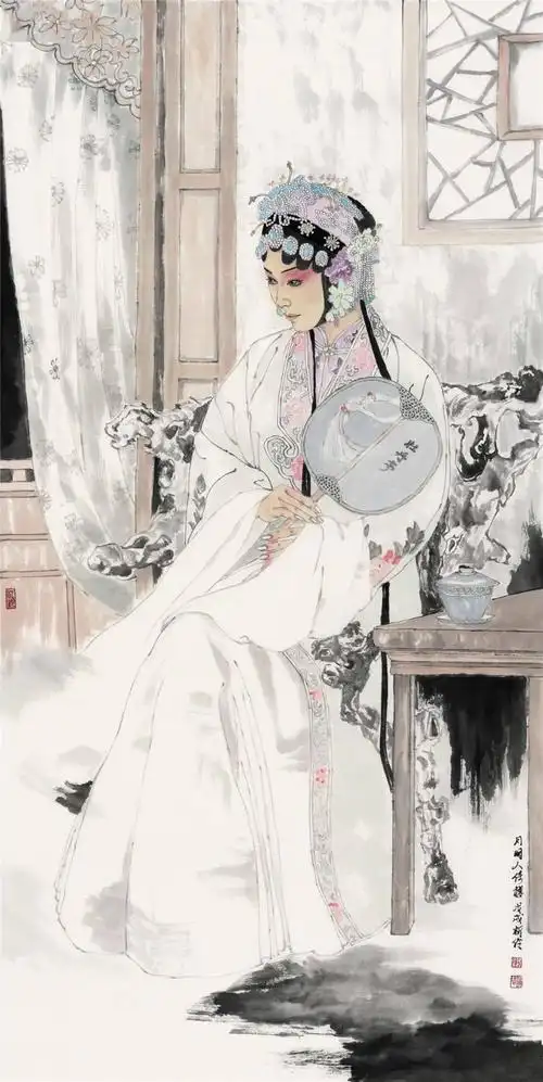 十幅水墨戏曲人物风情万种